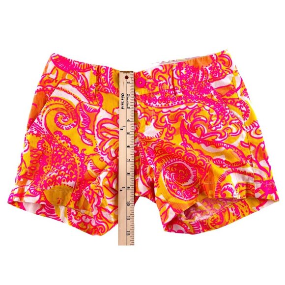 Lilly Pulitzer Womens Pink & Orange Printed Shorts Size 0 The Callahan Short - Picture 5 of 6
